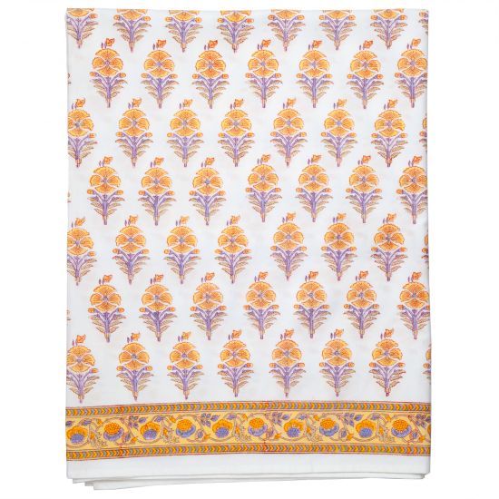 Juhi Flower Flat and Fitted Sheets - Yellow